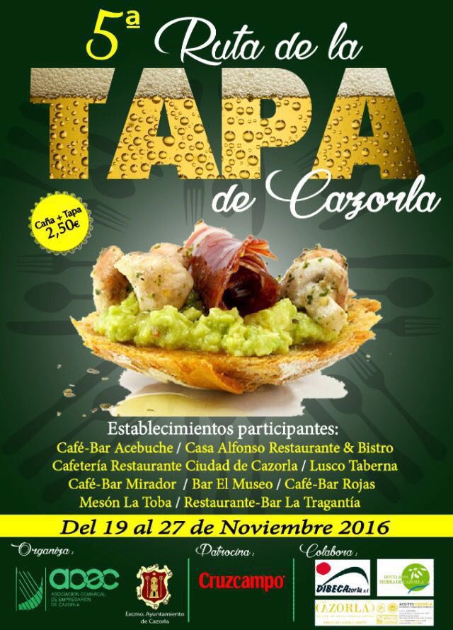 Lee más sobre el artículo V Ruta de la tapa de Cazorla